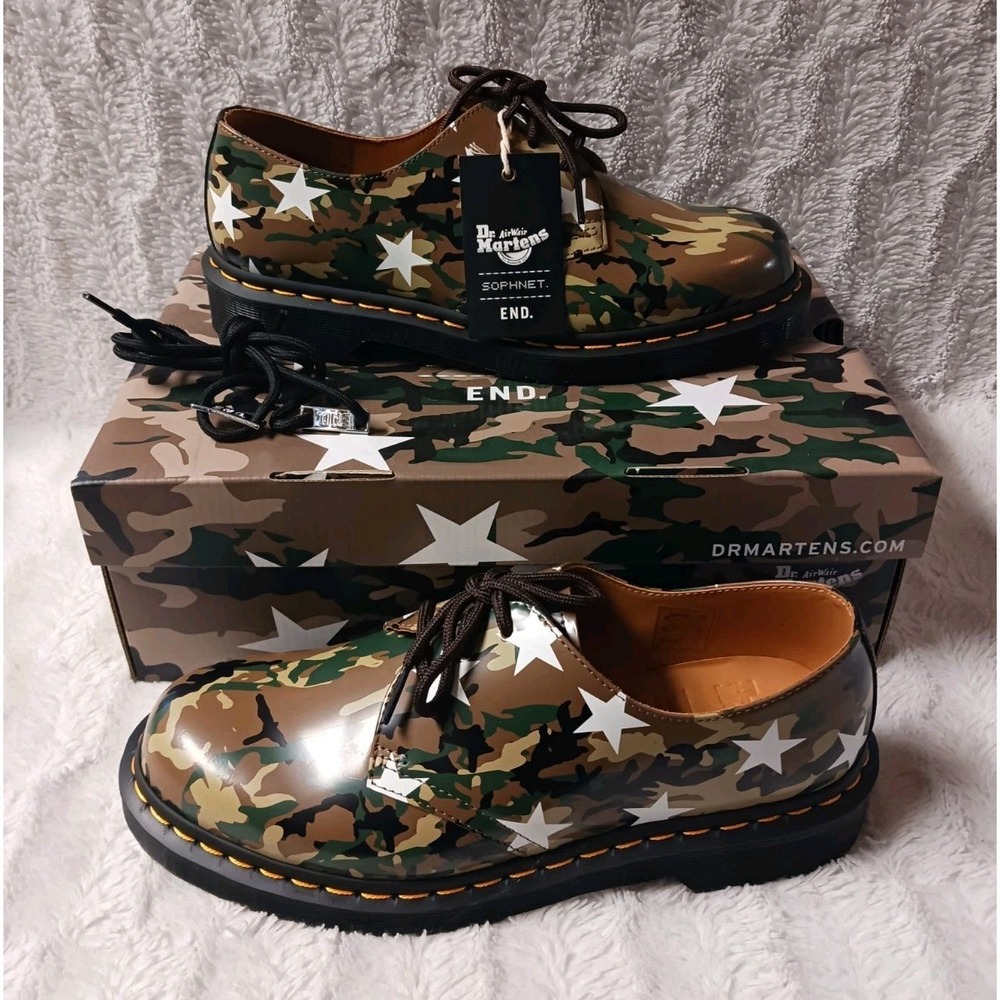 NEW Dr Martens x End x Sophnet Camouflage 1461 Shoes US Men's 9 Women's 10 NIB